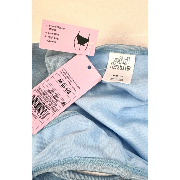 Wild fable 2 Pc Bikini Blue shimmer M 8/10 Mermaidcore Holographic Glam fairy - Picture 7 of 10